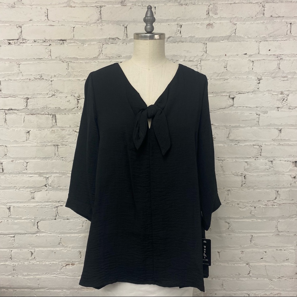 2101 Yushi Knotted Tunic - Black